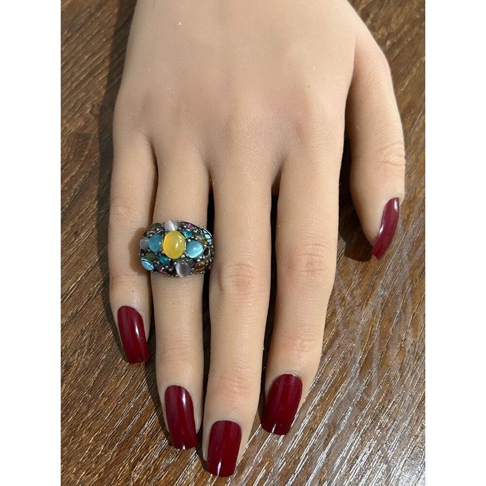 Multicolor Stones Ring - Picture 6 of 7